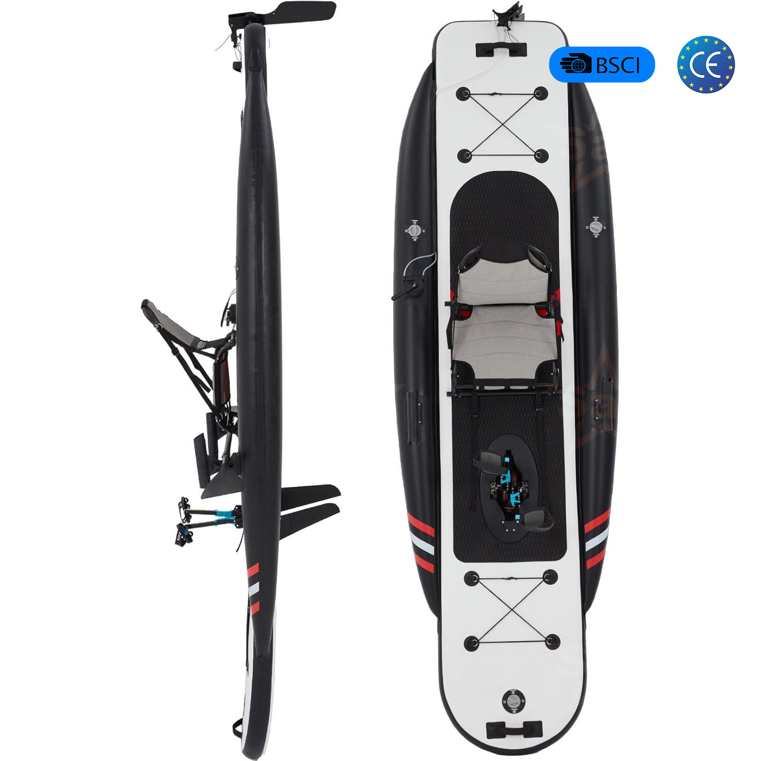 Высококачественный надувной пе – обзор и цена Fishing Kayak Pedal Drive