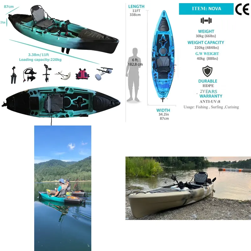 Рыболовный педальный каяк 11 ф – обзор и цена Fishing Kayak Sit In