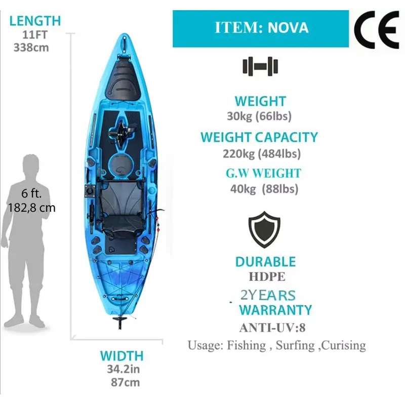 Рыболовный педальный каяк 11 ф – обзор и цена Fishing Kayak Sit In