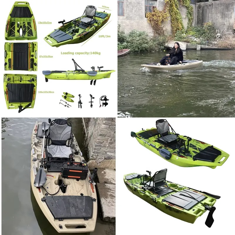 10-футовый каяк с педальным пр – обзор и цена Fishing Kayak Pedal Drive