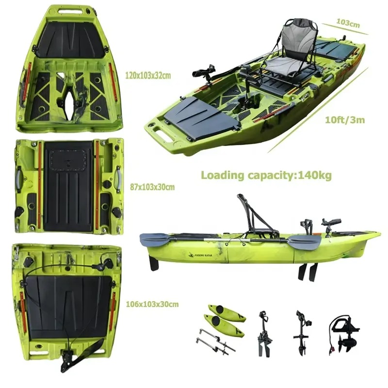 10-футовый каяк с педальным пр – обзор и цена Fishing Kayak Pedal Drive